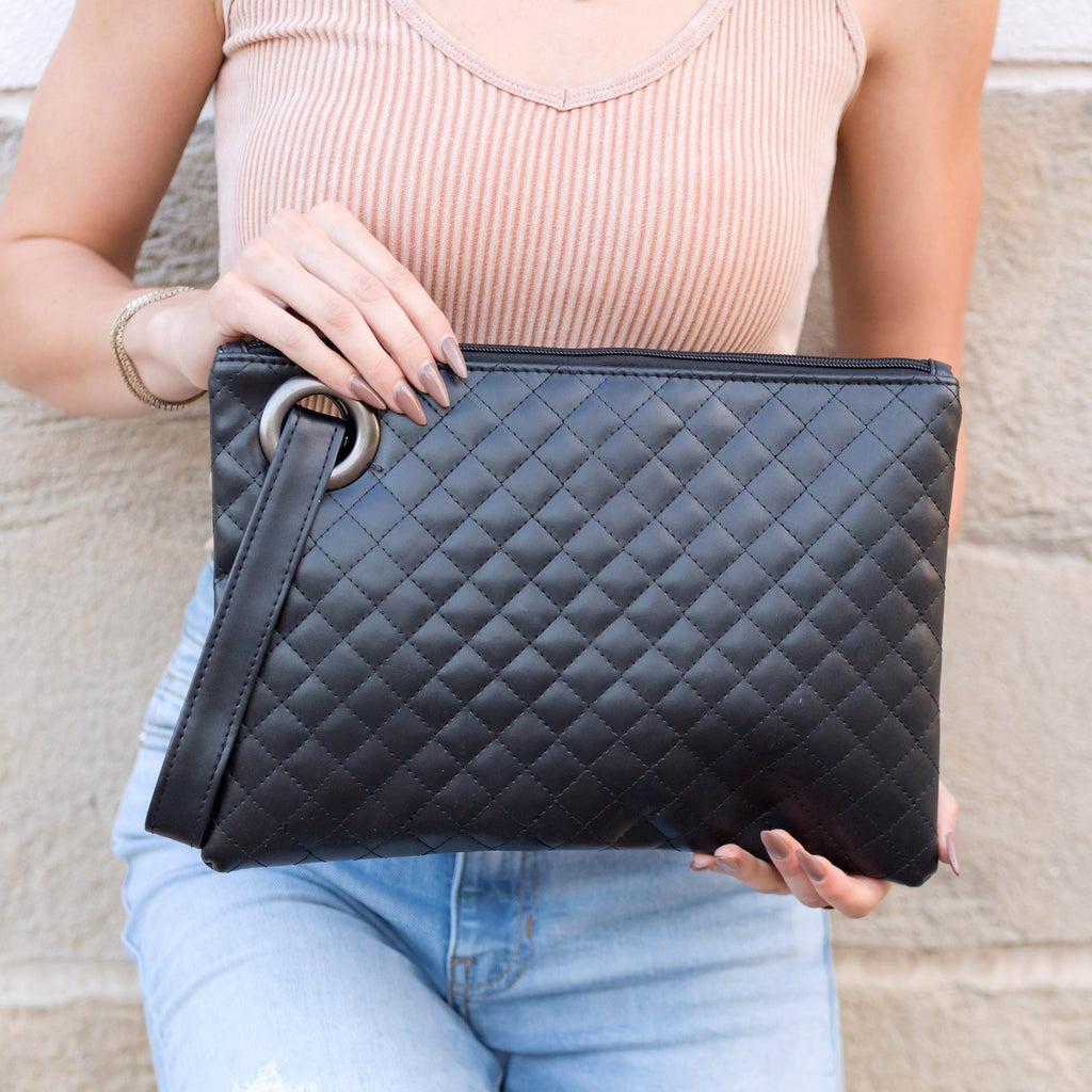Quilted Wristlet Clutch - EveryNest