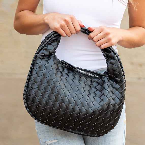 Paige Woven Handbag