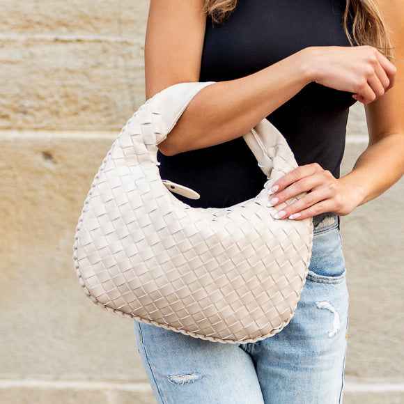 Paige Woven Handbag