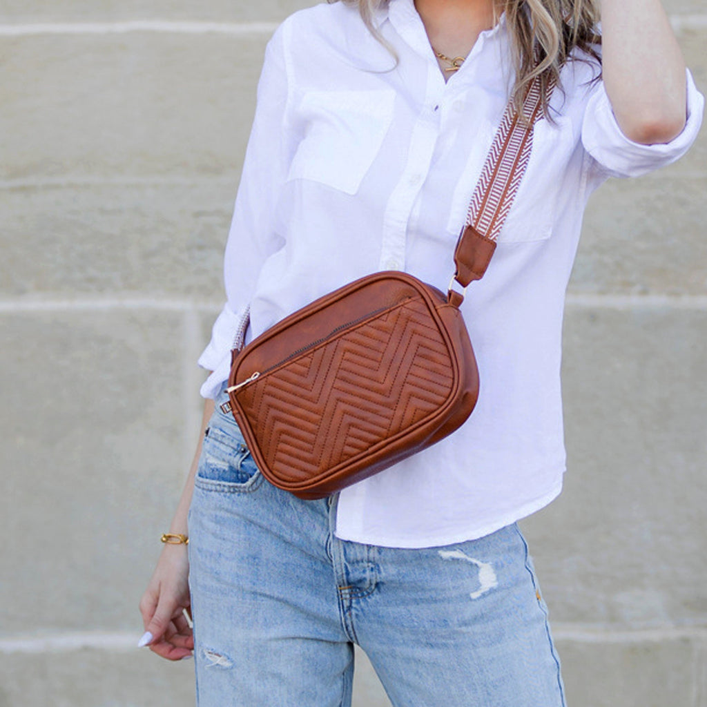 Everly Vegan Leather Camera Crossbody - EveryNest