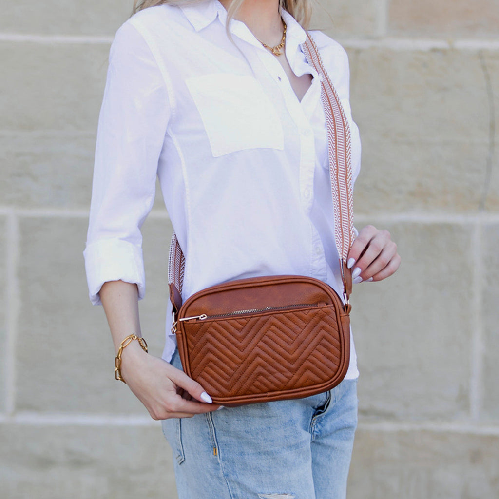 Everly Vegan Leather Camera Crossbody - EveryNest