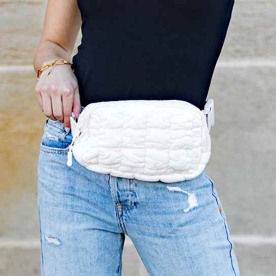 Anya Quilted Puffer Sling Crossbody Belt Bum Fanny Waist Bag