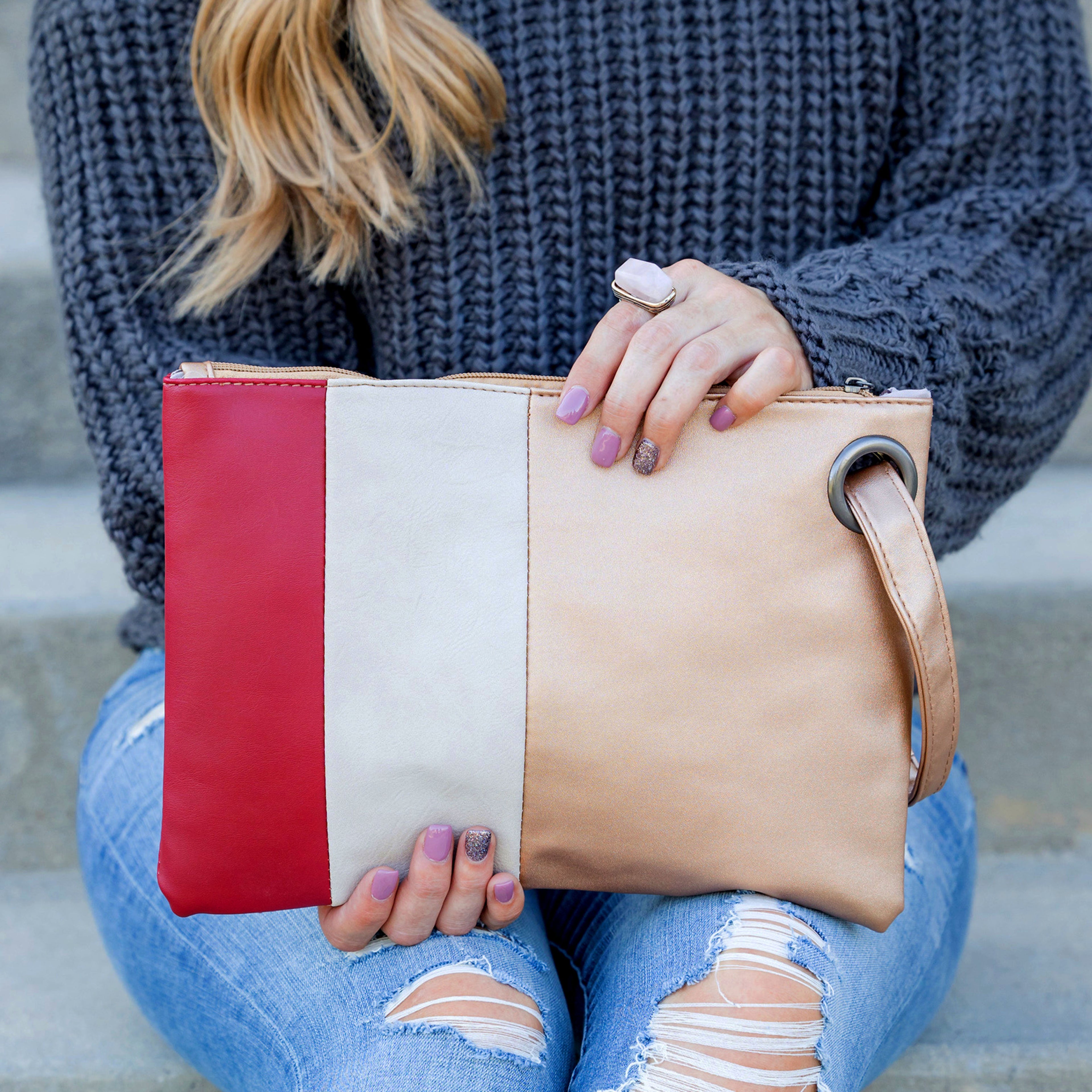 Oversize Everyday Color Block Clutch - EveryNest