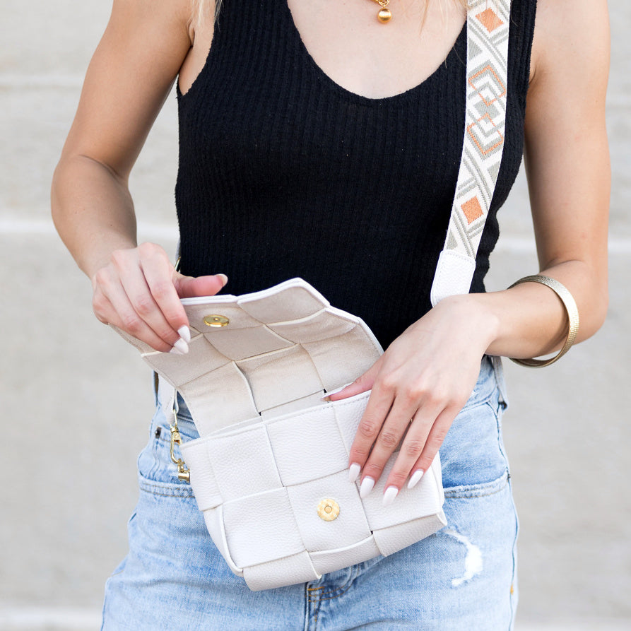 Margot Foldover Leather Crossbody - EveryNest