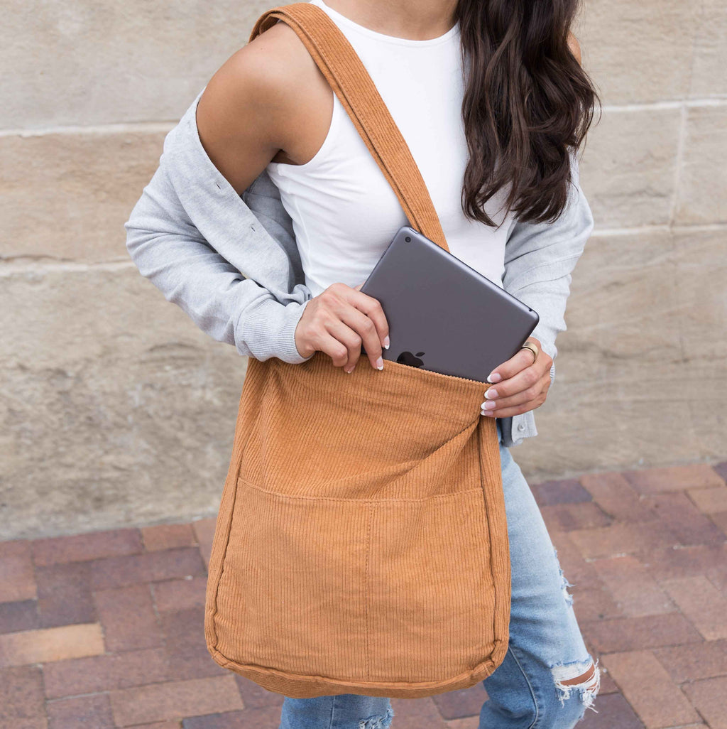 Corduroy Messenger Bag