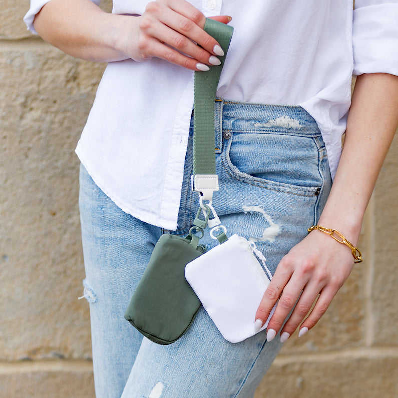 Clippable Dual Pouch Wristlet Wallet - EveryNest