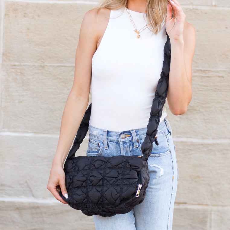 Indy Convertible Quilted Puffer Crossbody