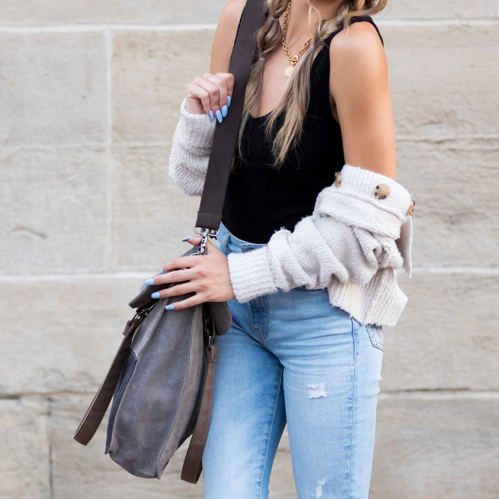 Colorblock Messenger Bag