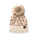 C.C® Natural Leopard Pom Beanie