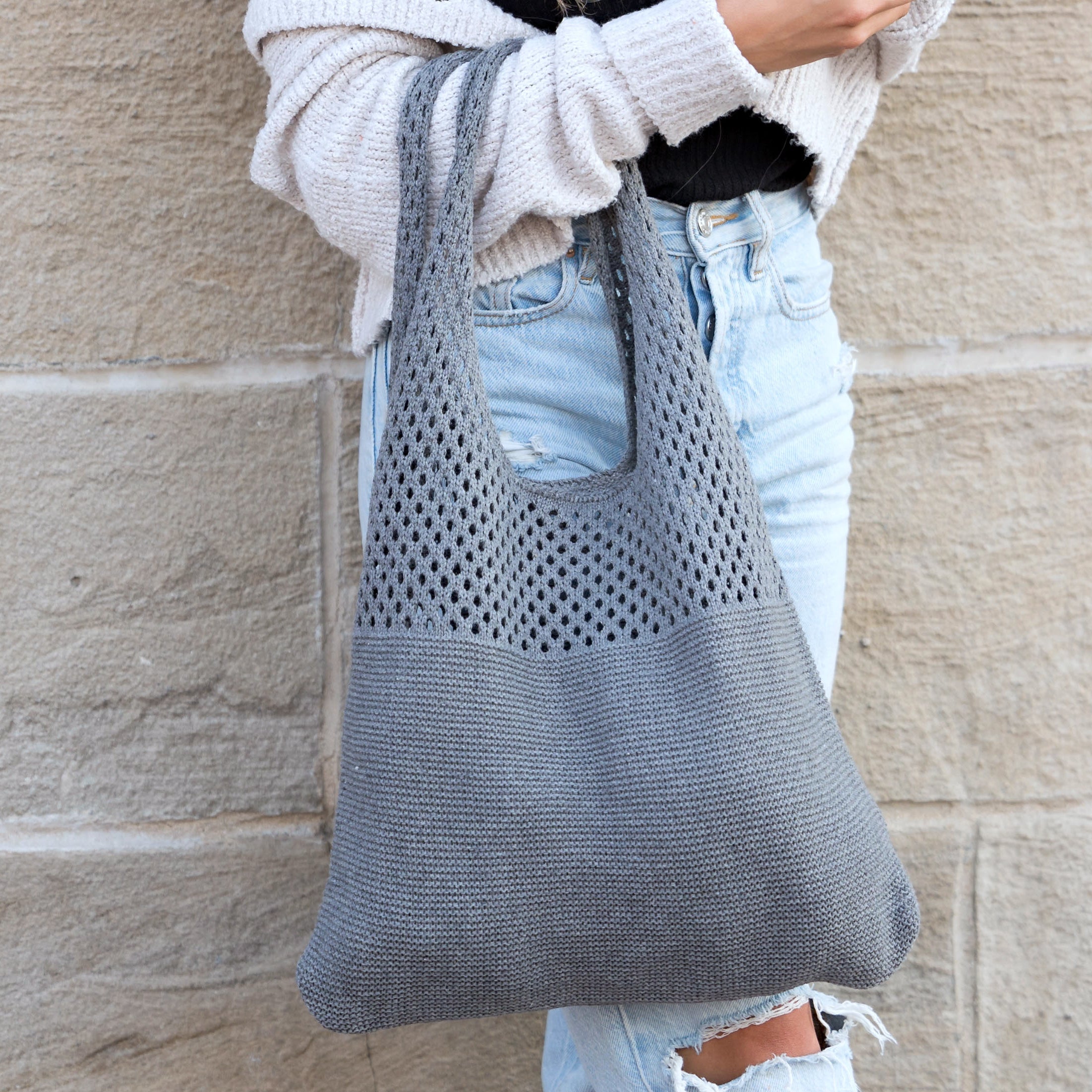 Soft Knit Hobo Shoulder Bag