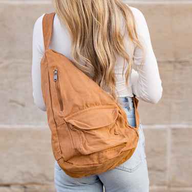 Oversize Canvas Sling Bag