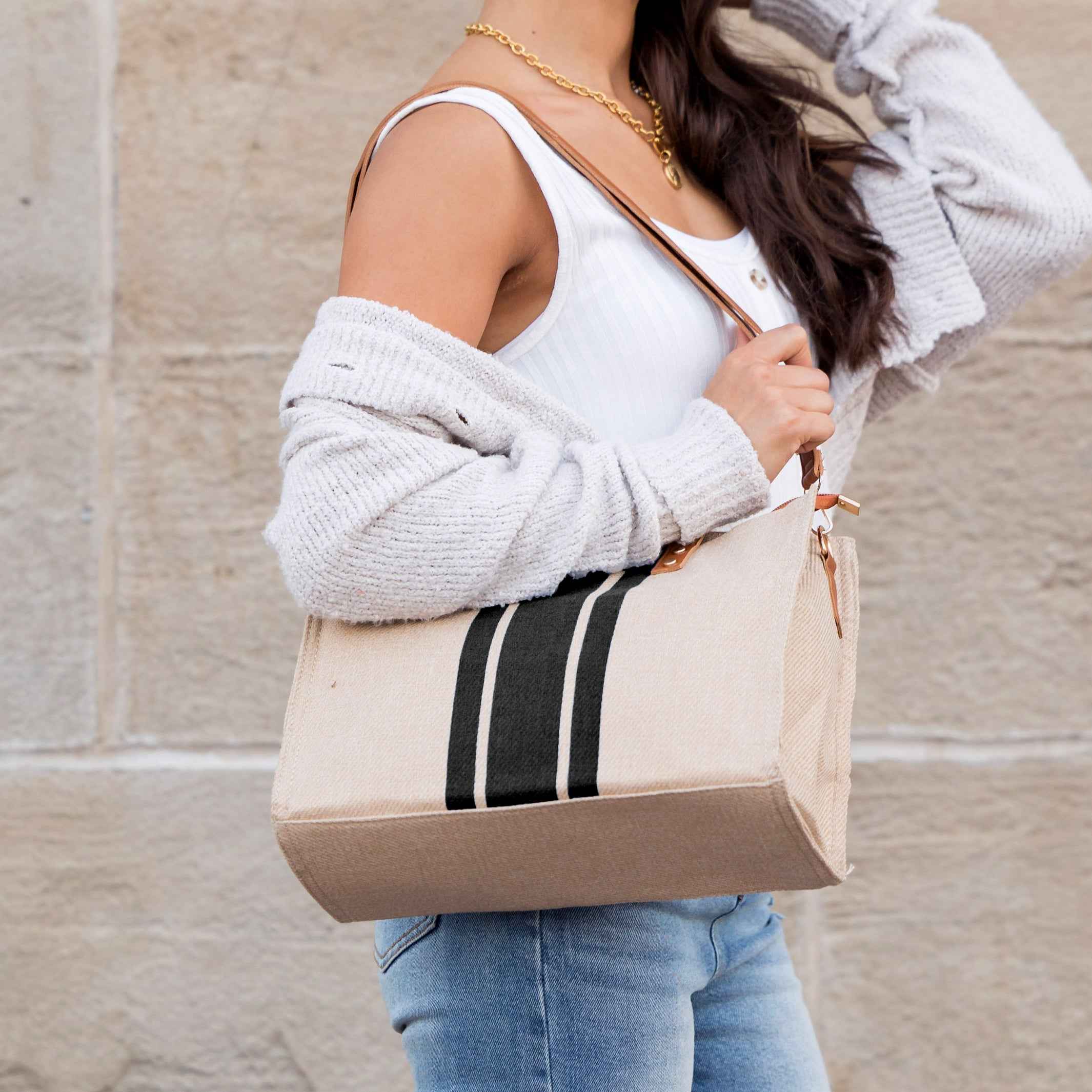 Canvas Stripe Tote