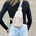 Ingrid Double Zip Corduroy Sling - EveryNest
