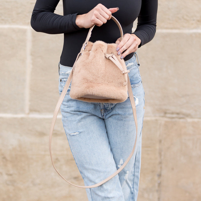 Elle Convertible Plush Top Handle Crossbody - EveryNest