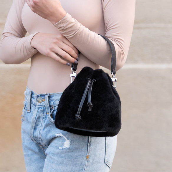 Elle Convertible Plush Top Handle Crossbody - EveryNest