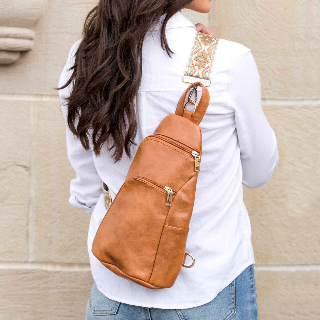 Evie Vegan Leather Crossbody Sling Bag