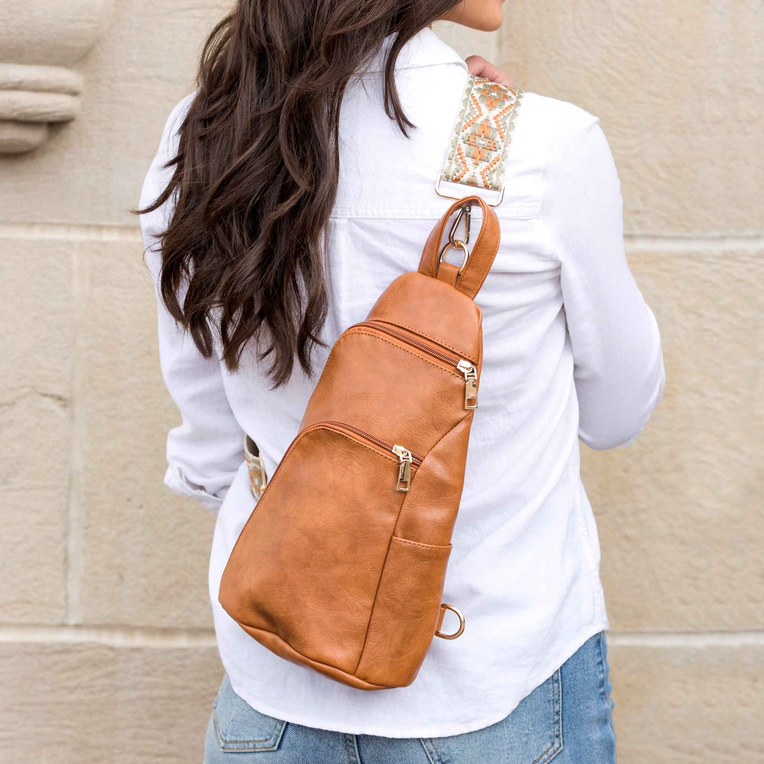 Evie Vegan Leather Crossbody Sling Bag