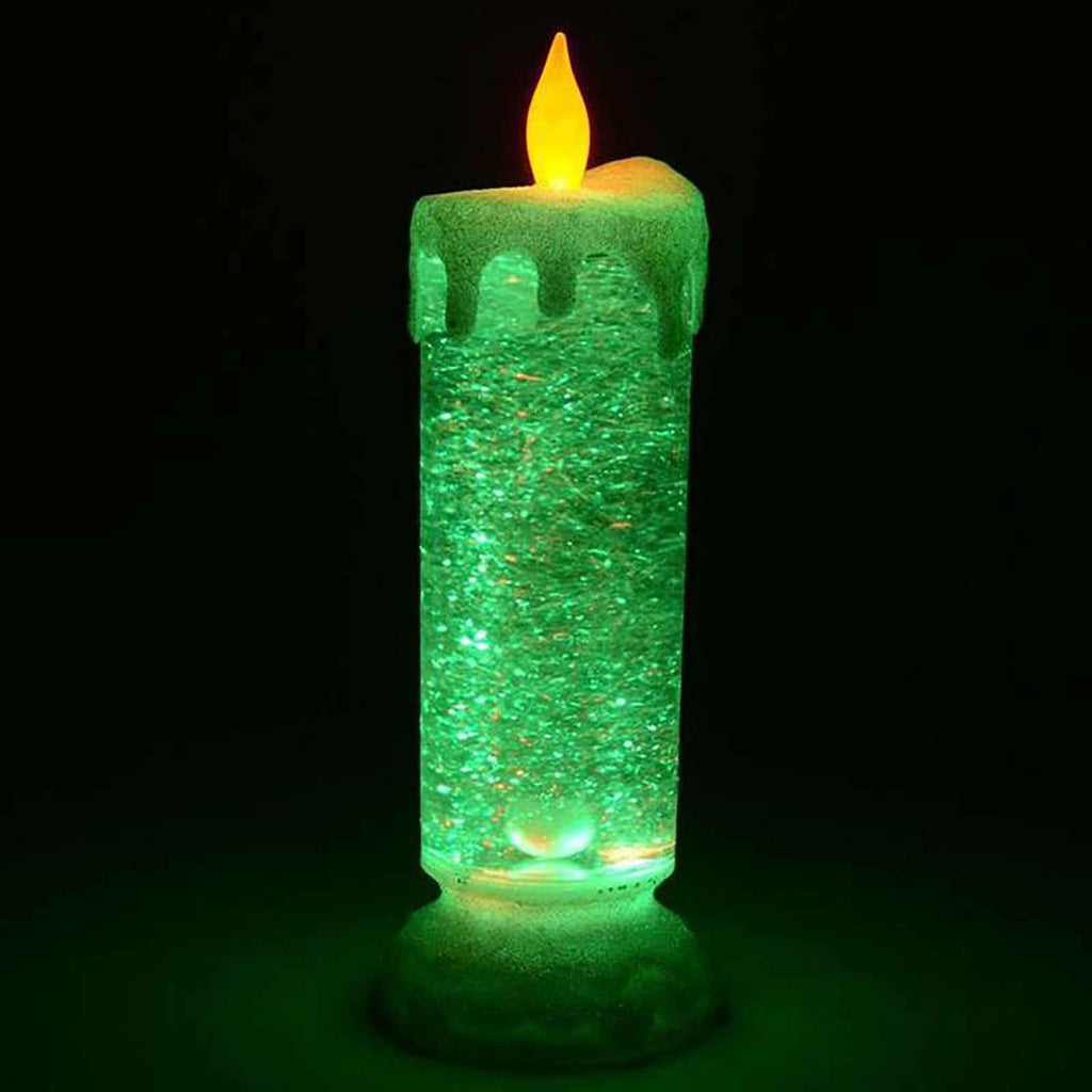 Rotating Color Changing Glitter LED Romantic Crystal Candle