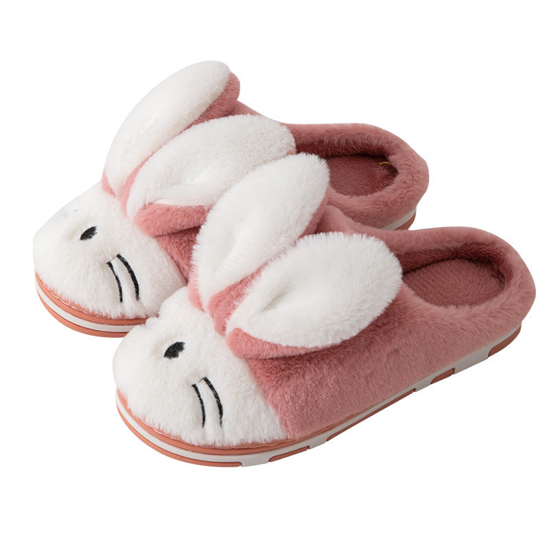 Cartoon Bunny Home Warm Children's Slippers Home Slippers Warm Cute Womans Mens Slipper Winter Shoes New Fashion Casual Fur Plush Slides Winter Slippers For Women House Slippers Fluffy Soft Comfy Fuzzy Slippers Faux Fur Plush Anti-Skid Slippers