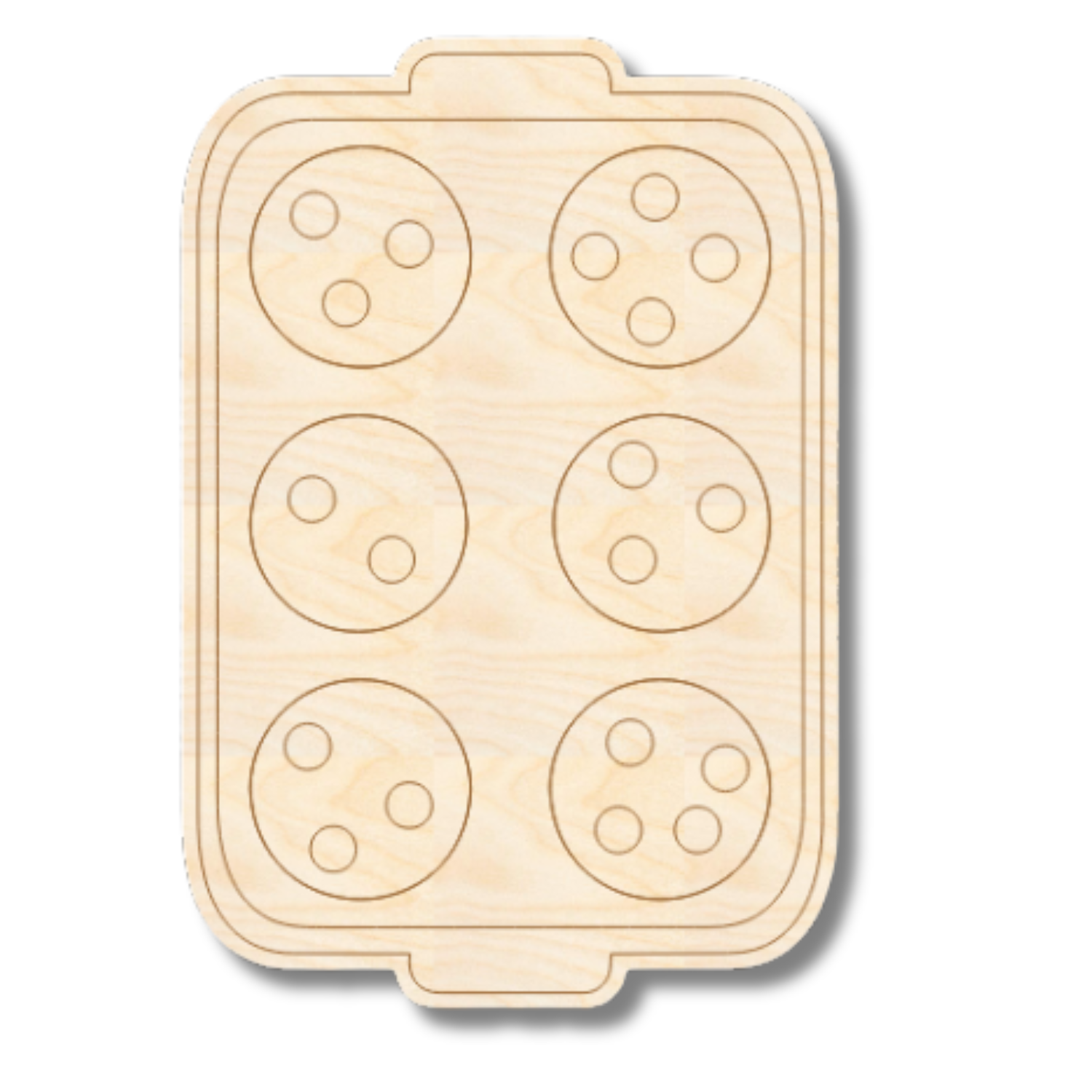 Unfinished Wood Etched Baking Cookies Shape | Paint By Line Crafts | up to 30" DIY