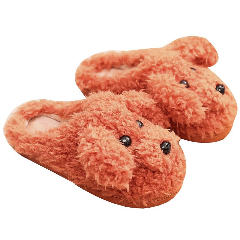 Couples Winter Pack Heel Cotton Shoes Women's  Mens Slipper Winter Shoes New Fashion Casual Fur Plush Slides Winter Slippers For Women House Slippers Fluffy Soft Comfy Fuzzy Slippers Faux Fur Plush Anti-Skid Slippers