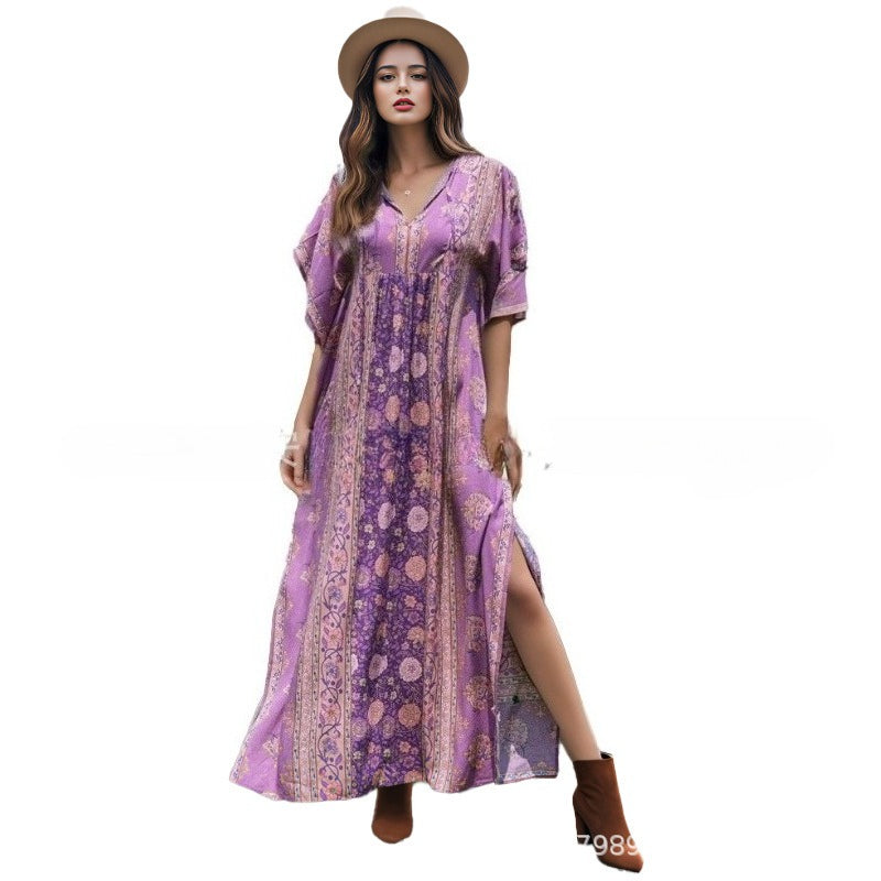 Women's Bohemian Dress Casual Vacation Beach Dress