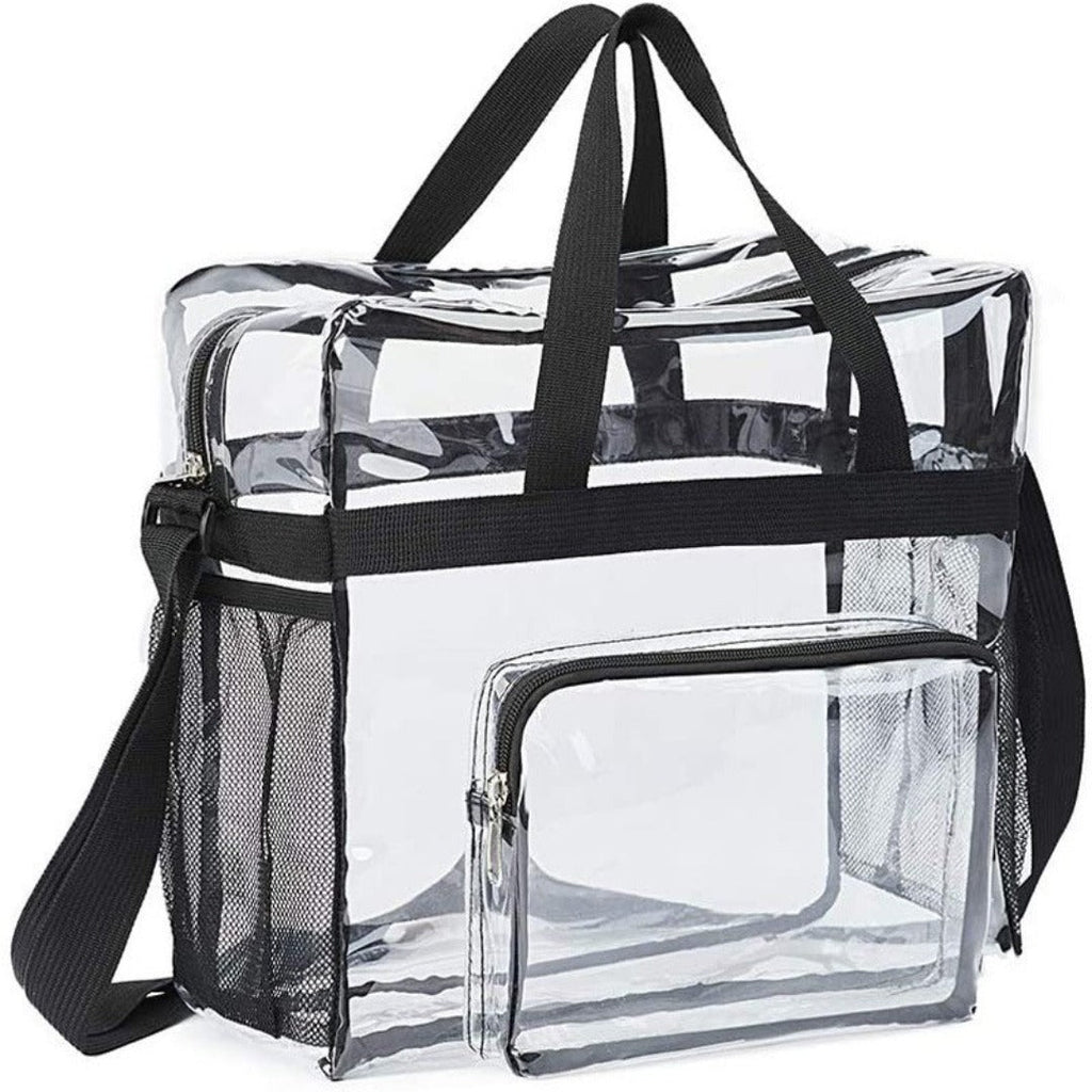 Transparent PVC large capacity tote bag, portable travel cold wash bag,