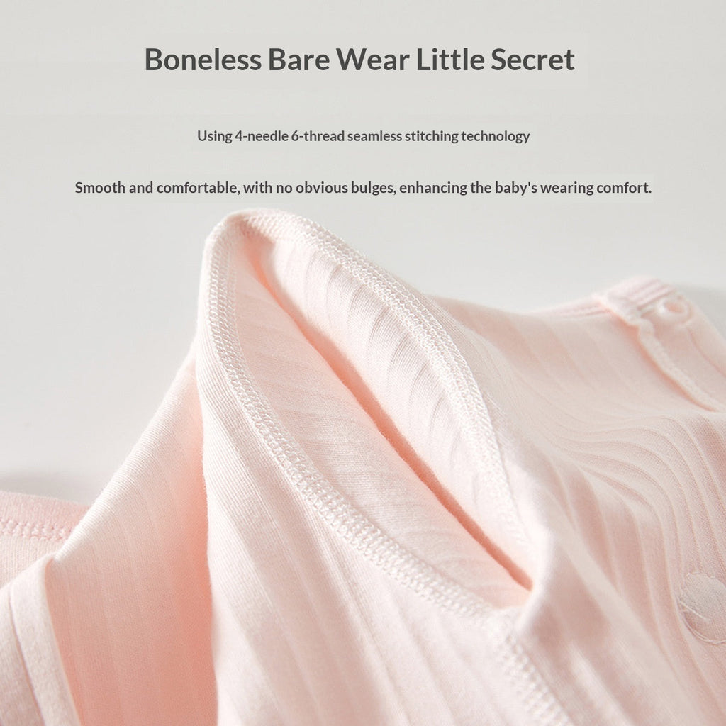 Pure Cotton Boneless Long-sleeve Baby Onesie