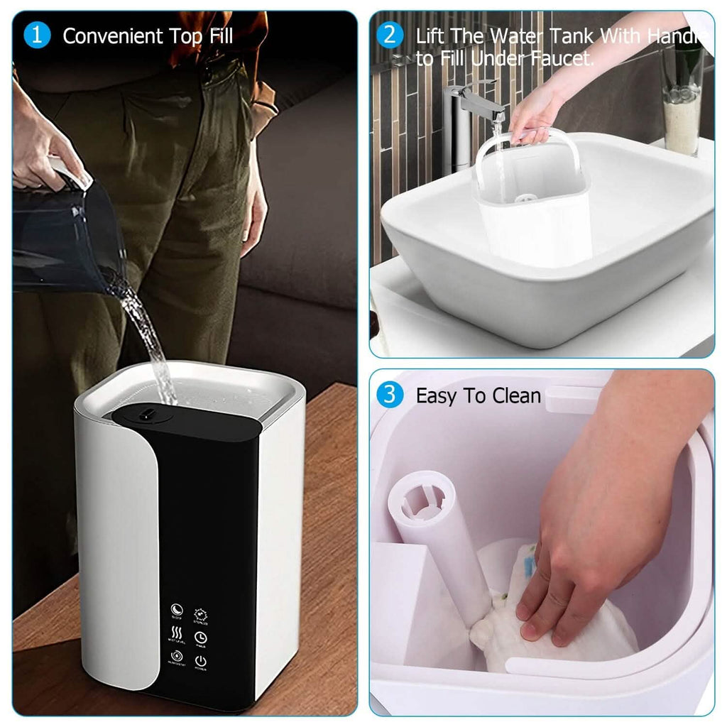 5L Gal Humidifier Top Fill Cool Mist with Essential Oils Diffuser Filter