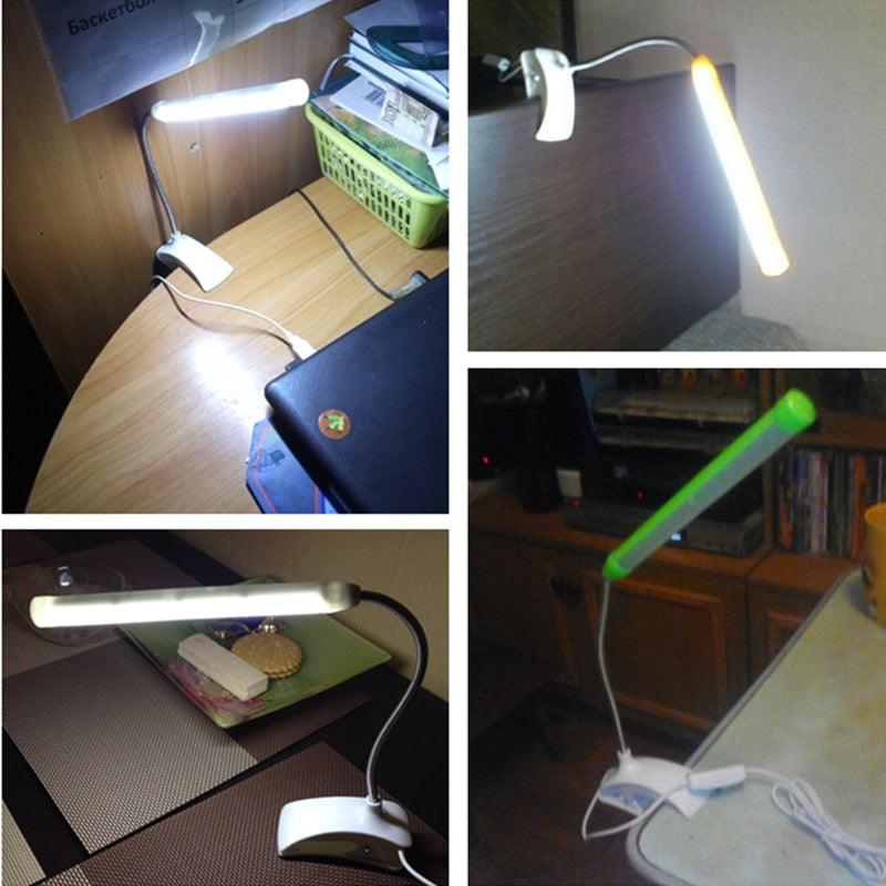 5V USB Led Desk Lamp With Clip Flexible Table Lamp 13Leds For Bedside Book Reading Study Office Work Children Night Light Decorative Table Lamp Cute Study Lamps for Bedroom Décor