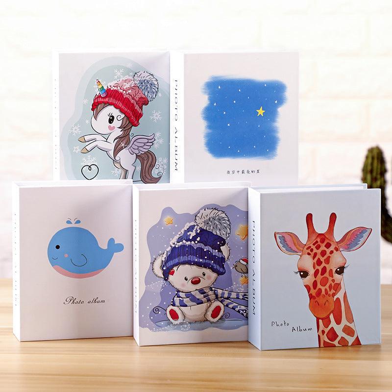 6 Inch Photo Album 100 Pockets Picture Storage Scrapbooking Sticker Case Cartoon Photo Album Book Frame for Children Gift House Decoration DIY Memorable Gifts For Loved Ones