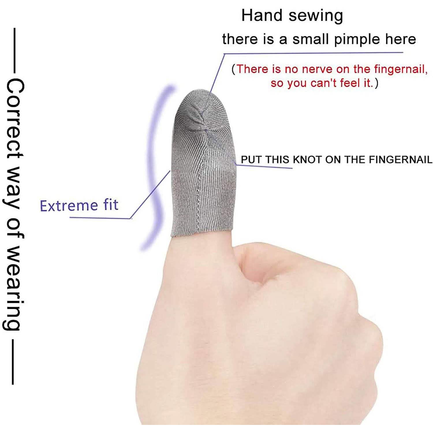 6-Pack: Pubg Mobile Finger Sleeve Anti-Sweat Breathable