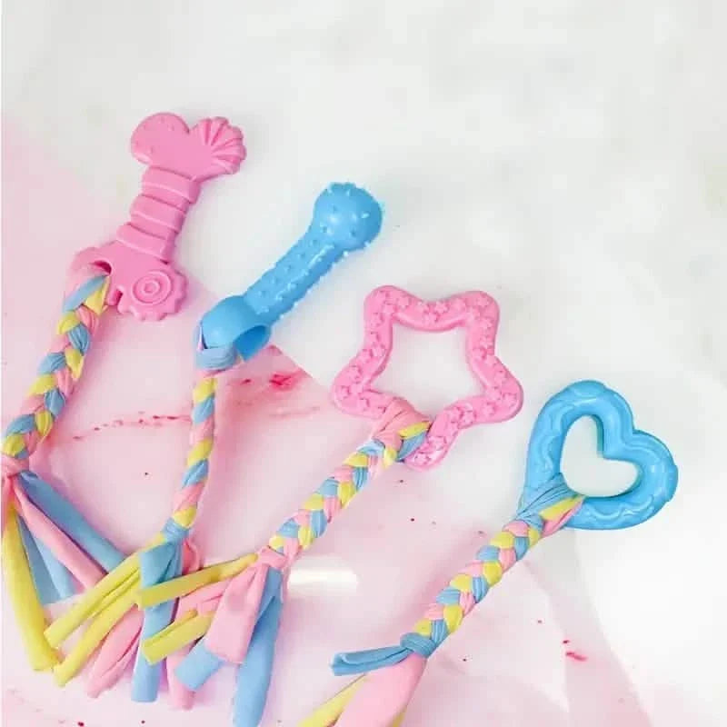 6-Pack: Puppy Teething Chew Toys with Interactive Ropes