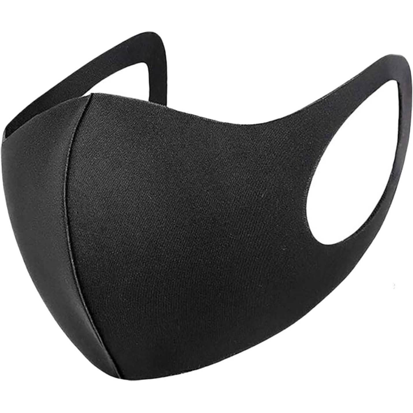 6-Pack: Reusable Washable Non-Medical Black Masks
