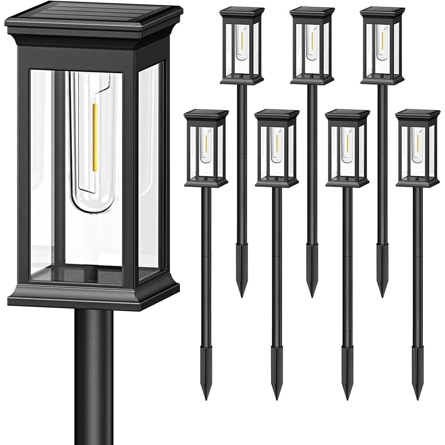 6-Pack: Solar Powered Stake Light IP65 Waterproof Auto On Off