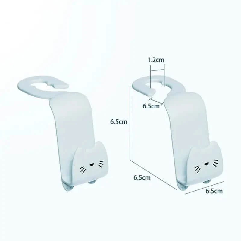 6-Pack: Universal Car Seat Hanger Hooks Cute Cartoon Double-hook