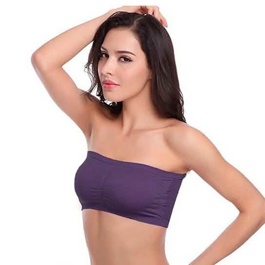 6-Pack: Women's Seamless Bandeau Tube Padded Bralettes