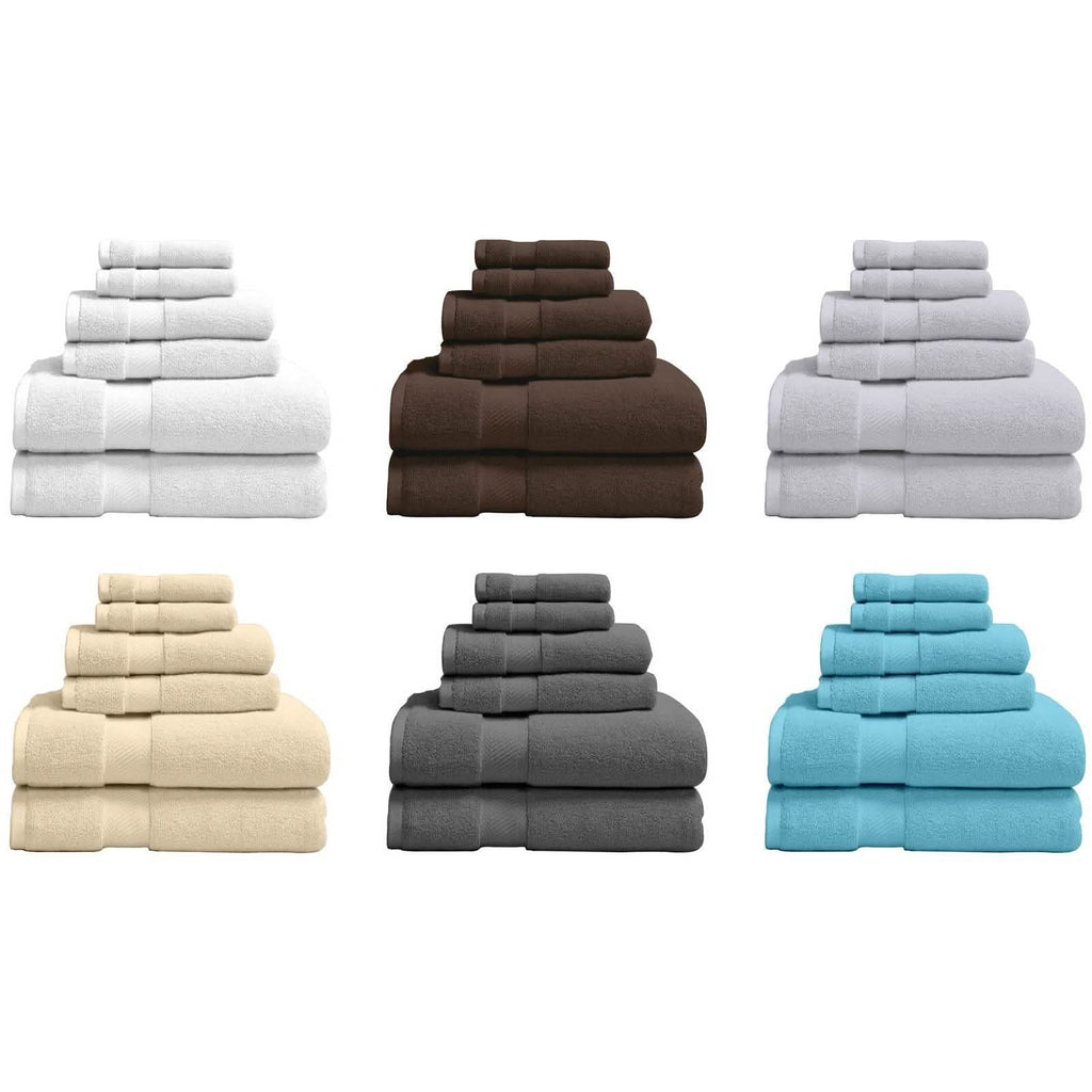 6-Piece: 100% Organic Cotton Bath Towel Set
