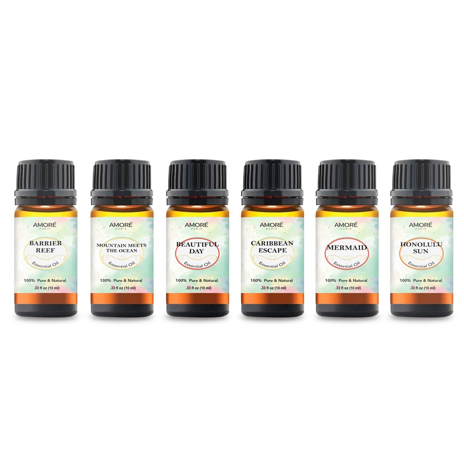 6-Piece: Island Gateway Pure Aromatherapy Essential Oil Set