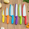 6-Piece Set: Sazon Stainless Steel Knife and Colorful Slip Covers