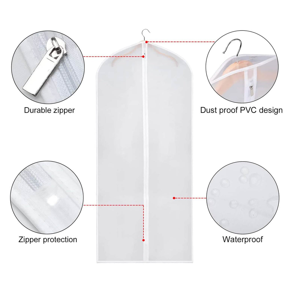6-Pieces: Zilink Clear Garment Bag Dress Bags