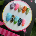 [Almond] Handcrafted Wear Short Almond Dark Fairy Tale HandmadePress on Nails