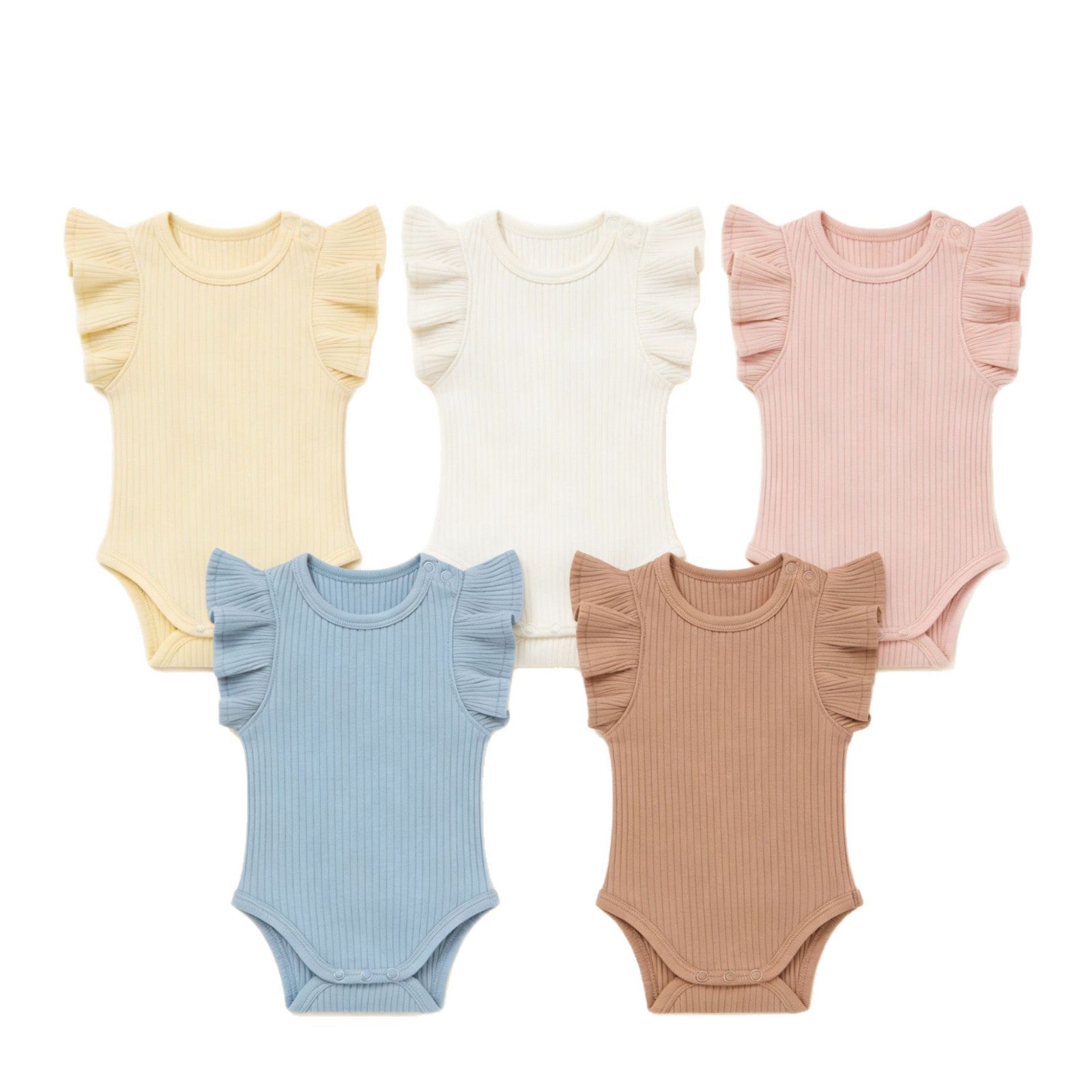 Baby Romper Knitted Ribbed Infant Onesie