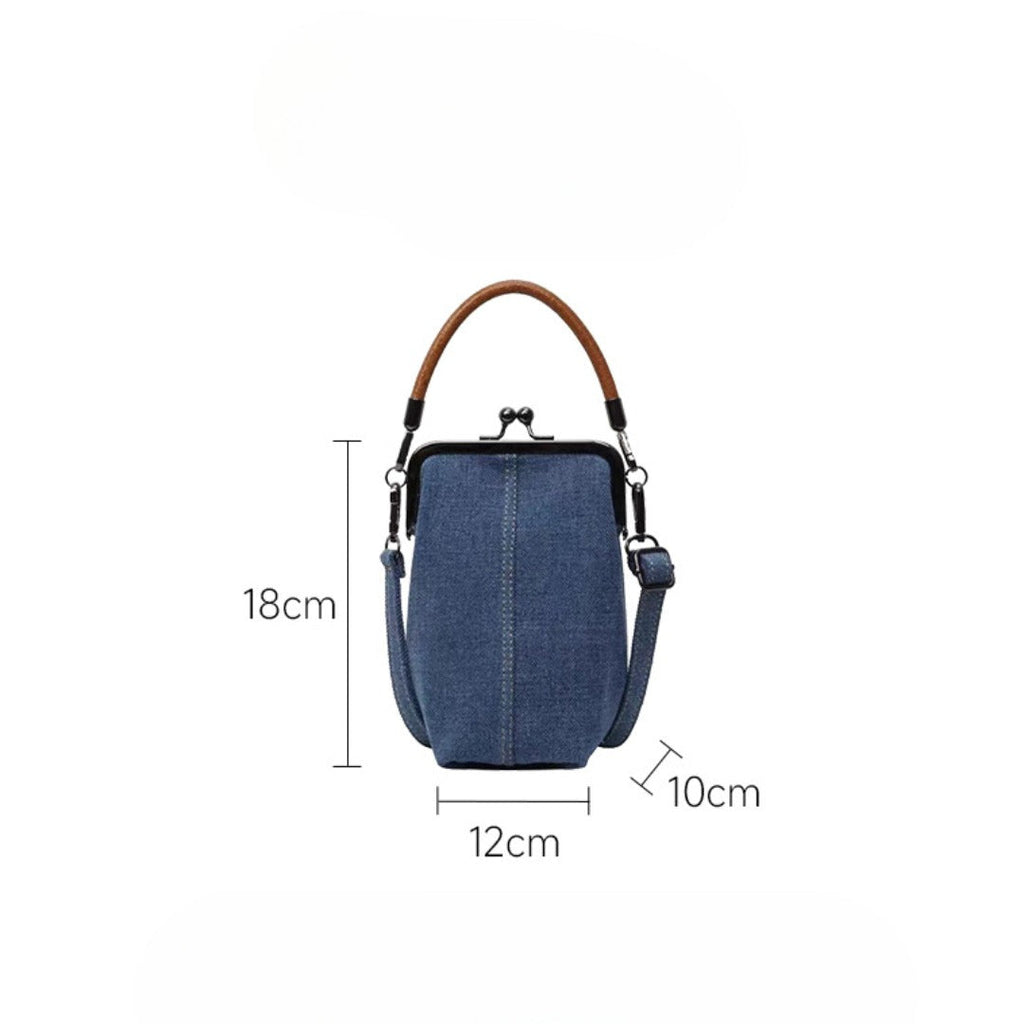 Clip bag, Denim bag, Mobile phone bag Crossbody bag, phone purse crossbody bag