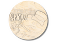 Unfinished Wood Bring On The Snow Door Sign Kit | Wood Craft Cutouts | 1/4" Thick |