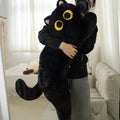 Plush Black Cat Throw Pillow