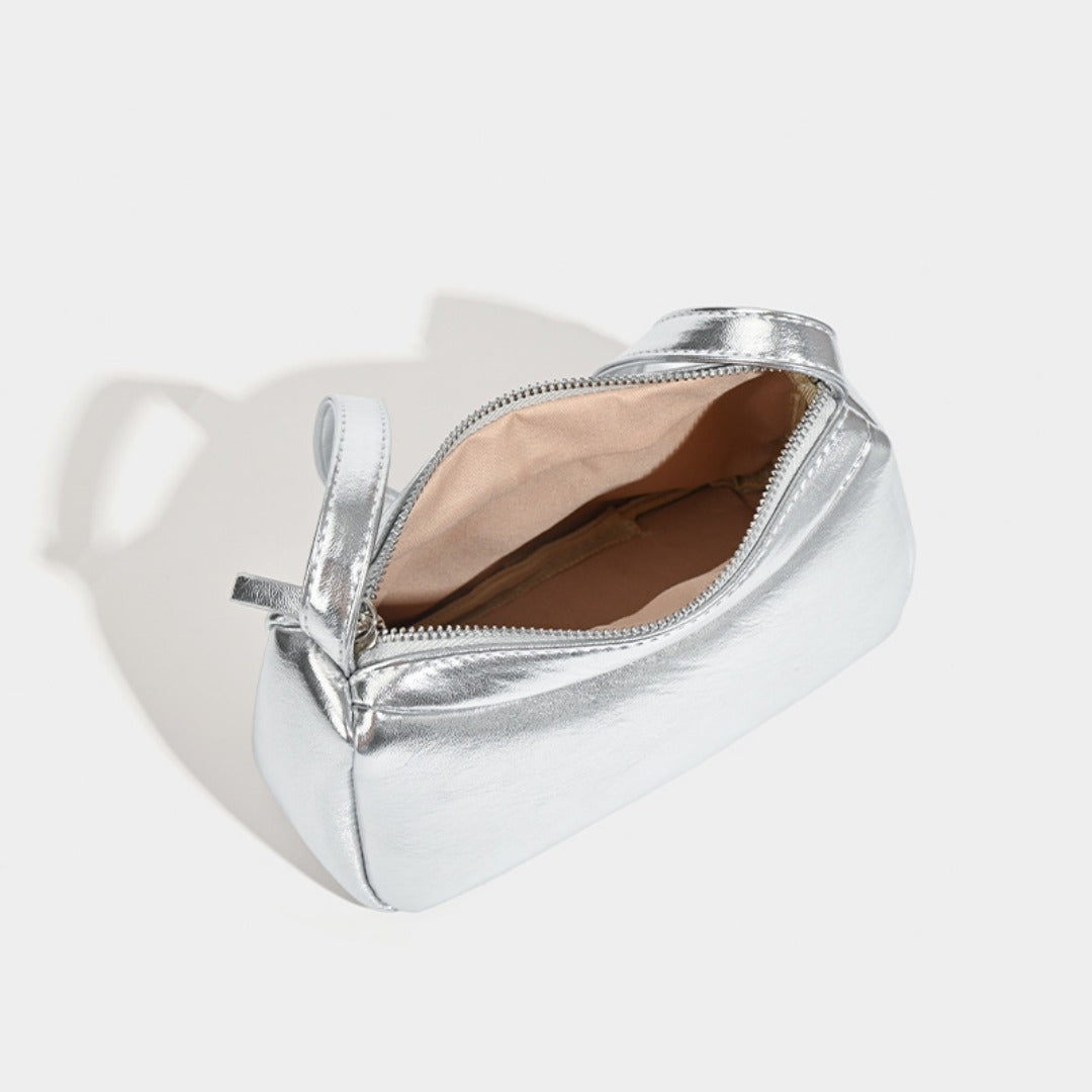 Silver small shoulder bag Design shoulder Bag, Bag Women's Summer Temperament Versatile Shoulder Bag  Hobo Handbag