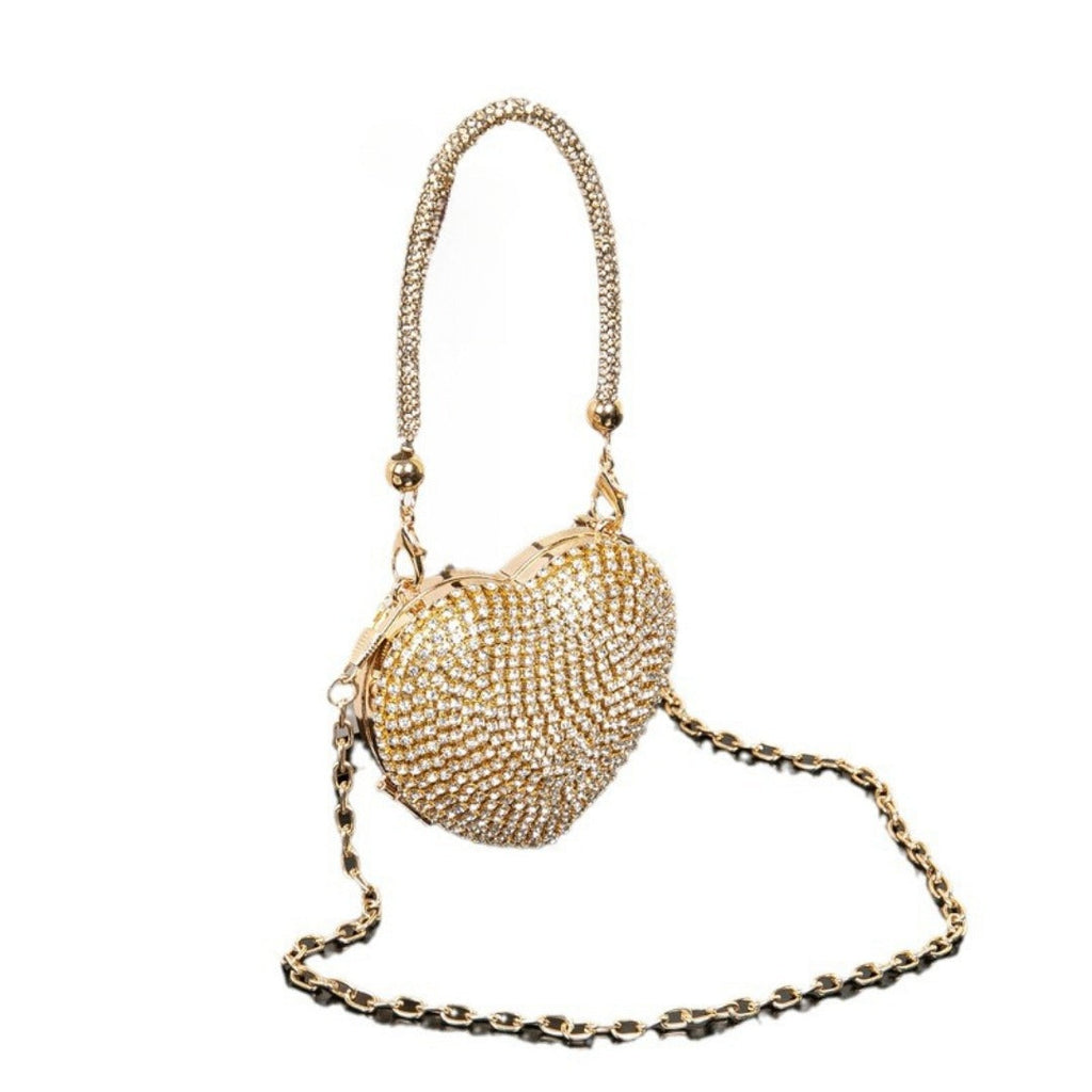 Rhinestone Dinner Bag, Mini heart purse, Small and Exquisite Shiny Dress Bag, Ball Bag, Prom Bag, Party Purse