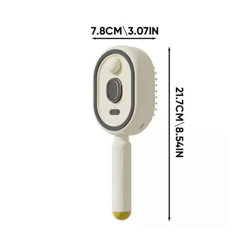 Electric Steam Hair Brush with Mist, Ionic Straightening Comb for Less Breakage & No Residue, Smooth Shiny Hair Styling Tool