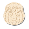 Unfinished Wood Etched Halloween Candy Bucket Shape | Paint By Line Crafts | up to 30" DIY